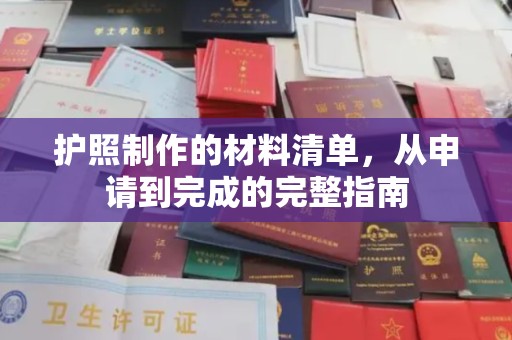 南港护照制作的材料清单，从申请到完成的完整指南