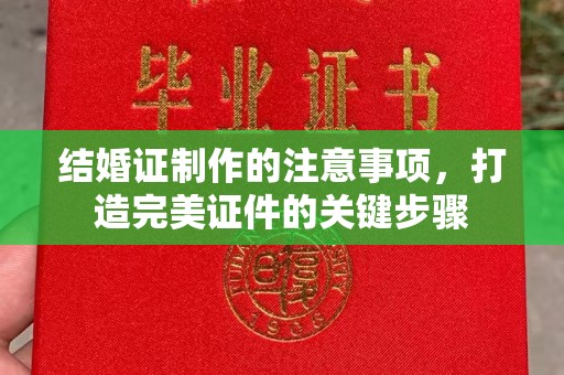 南港结婚证制作的注意事项，打造完美证件的关键步骤
