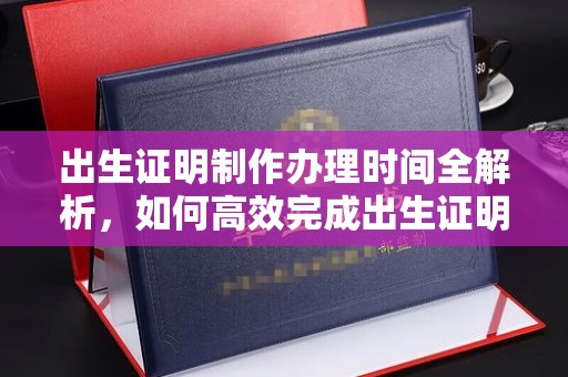 南港出生证明制作办理时间全解析，如何高效完成出生证明申请？