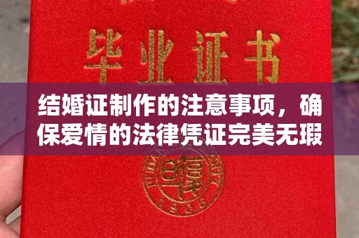 南港结婚证制作的注意事项，确保爱情的法律凭证完美无瑕