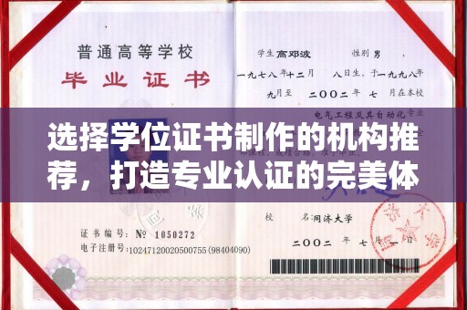 南港选择学位证书制作的机构推荐，打造专业认证的完美体验
