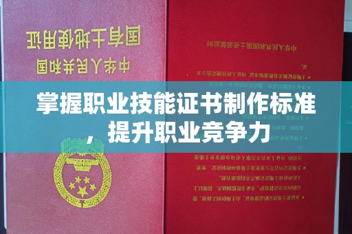 南港掌握职业技能证书制作标准，提升职业竞争力