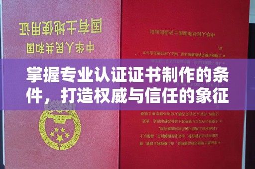 南港掌握专业认证证书制作的条件，打造权威与信任的象征